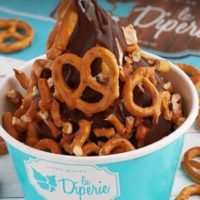 ice cream with pretzels
